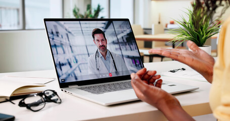 Virtual Psychology Session: African American Woman Consults