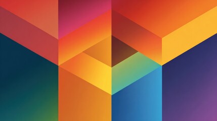 Abstract geometric shapes in vibrant colors (2)