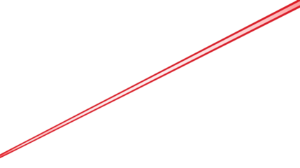 Red Laser Light Isolated on Transparent Background