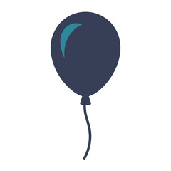 Balloon vector silhouette illustration isolated on white background