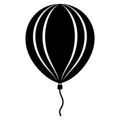 Obraz premium Balloon vector silhouette illustration isolated on white background
