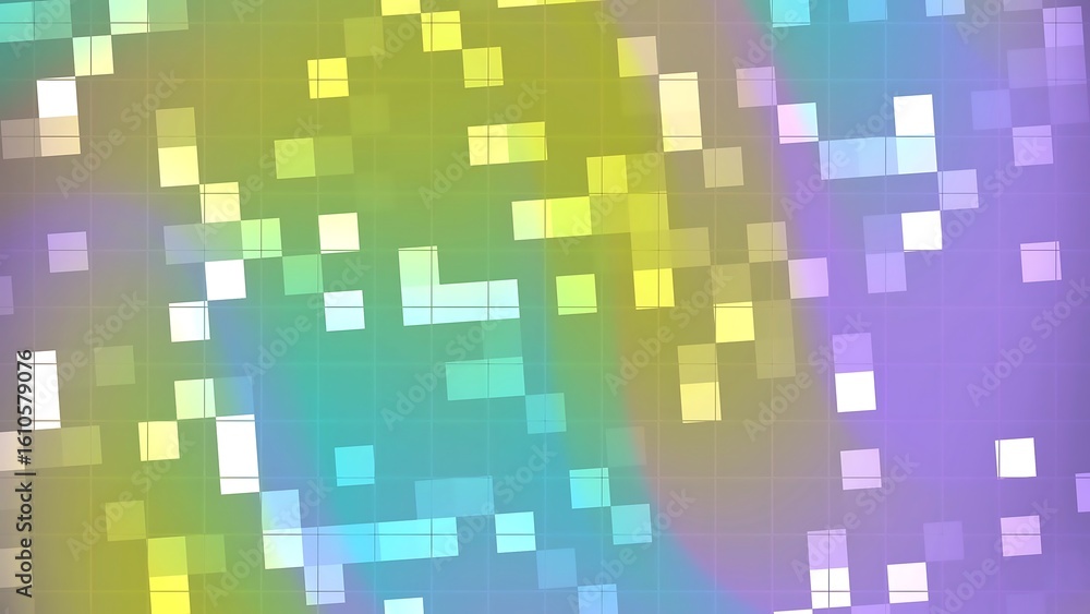 Poster ombre abstracts blink square colorful pixelated background with a soft gradient and subtle grid patt