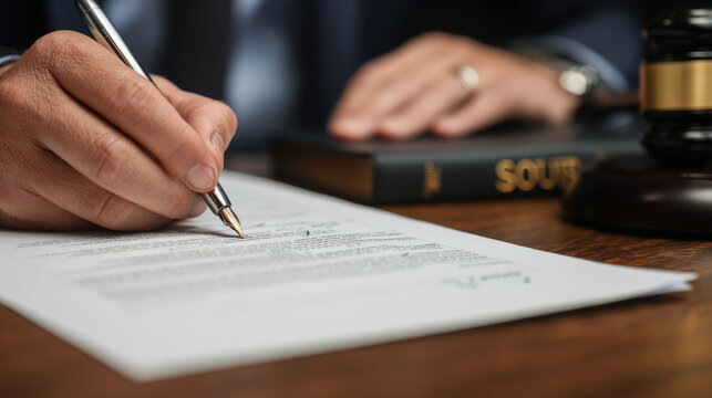 Signing legal documents office business meeting professional environment close-up view contract law insights