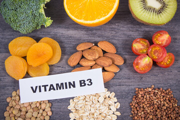 Healthy nutritious food as source natural vitamin B3, fiber and other minerals