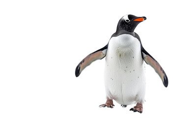 Obraz premium Penguin isolated on transparent background perfect for wildlife posters educational materials and animal-themed advertisements