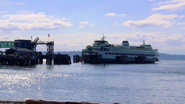 Edmonds Ferry Arriving at Terminal