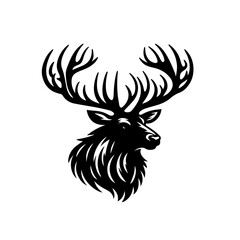 Majestic stag with large antlers, a powerful forest creature