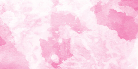 Fototapeta premium Abstract watercolor design with a soft pastel color palette dominated by shades of pink, The texture resembles a gentle blending of watercolors, with smooth transitions.