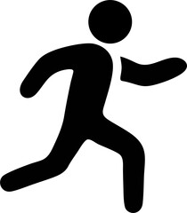 Running man icon for sport, exercise, and a healthy, active lifestyle concept.