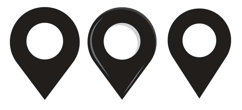 Location or map pin icon symbol. vector illustration
