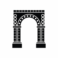 Archway icon vector silhouette illustration isolated on white background