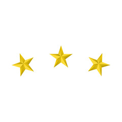 Three curved golden stars decoration