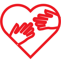 Obraz premium red love icon. red heart icon. heaart color icon. love color icon