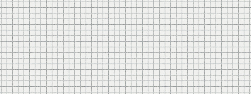 Paper with a square grid pattern and noise line texture for notebook or school note design by retro background or seamless graphic template.
