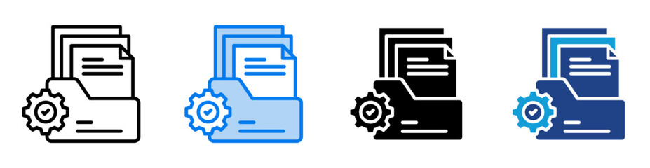 Documentation icon set multiple style collection