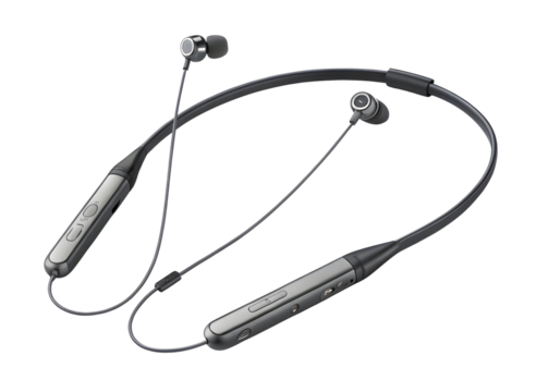 Headphones on white background