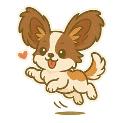 Cartoon of a fluffy Pomeranian dog jumping. jumping cartoon puppy jumping cartoon puppy jumping cartoon puppy, Kawaii Cartoon Puppy Jumping Illustration, Cute Dog Sticker for Pet Lovers