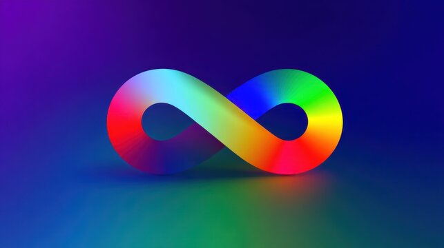 Colorful infinity symbol