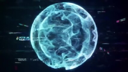 Looped distortion waves on an abstract particle sphere. Digital data splash with spherical point array. Futuristic glitch UI element animation.
 - Powered by Adobe