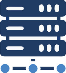 Server Rack Icon: Database, Network, and Data Center Vector Graphic