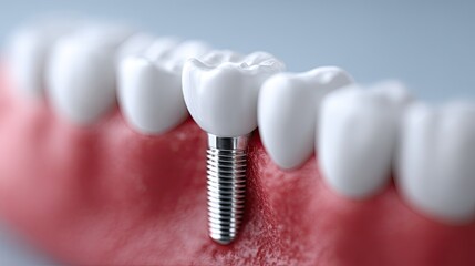 Dental implant replacing missing tooth: maintaining healthy smile