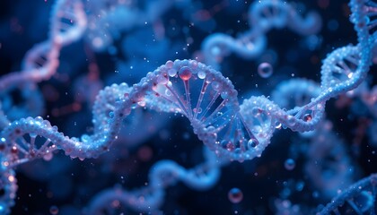 Scientific DNA Strand Illustration – Genetic Molecule Abstract Design