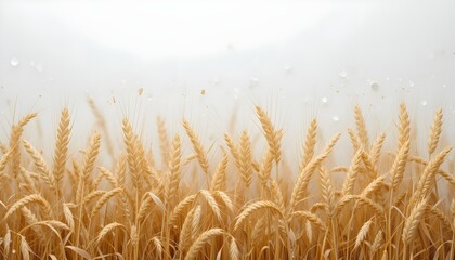  Isolated Ears of Wheat – Minimalist Harvest Concept