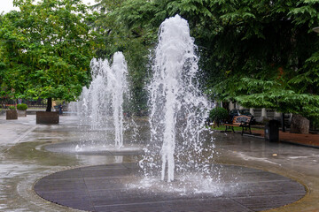 Fountain in Jansug Kakhidze Park in Tbilisi, a place for rest and relaxation