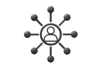 Isolated Network Icon Symbolizing Connection and Social