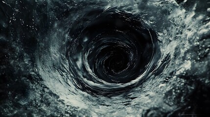 A swirling vortex of dark water.