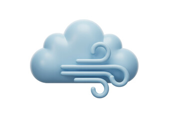 Isolated Cloud with Wind Gusts Showcasing Windy Weather
