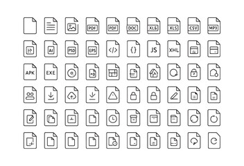 File Type Icons Collection of Document and Format Symbols