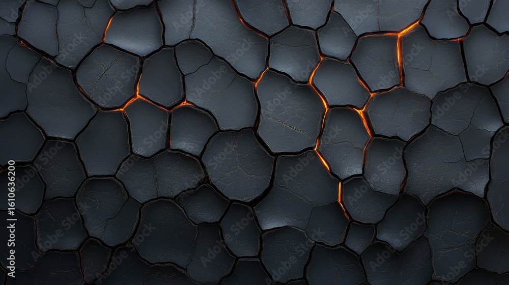 Poster dark background with intricate crack pattern, ideal texture for design overlays and dramatic effects