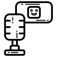 comedy podcast lineart