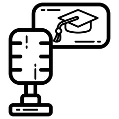 education podcast lineart