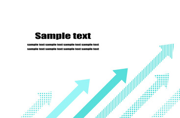右上がりの水色矢印背景ベクターイラスト