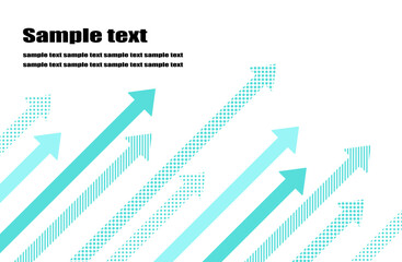 右上がりの水色矢印背景ベクターイラスト