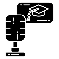 education podcast glyph