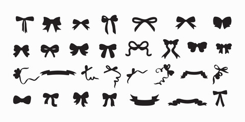 Mixed Bow Styles – Gift Wrap and Decoration Icons