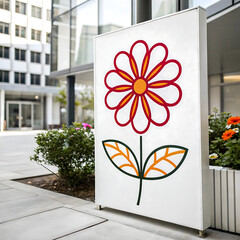 Isolated flower icon in clean flat style with modern vector design for digital UI or branding
