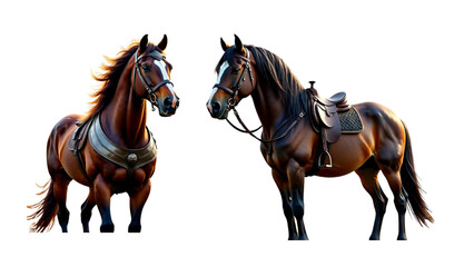 Obraz premium horse isolated on white background