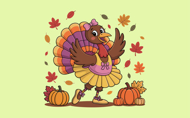 Thanksgiving vector design, vector illustration, Thanksgiving design, silhouette style.
