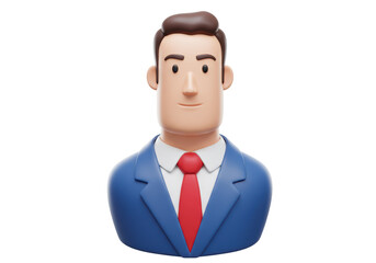 Isolated Businessman in Suit and Tie Symbolizing Leadership and Professionalism