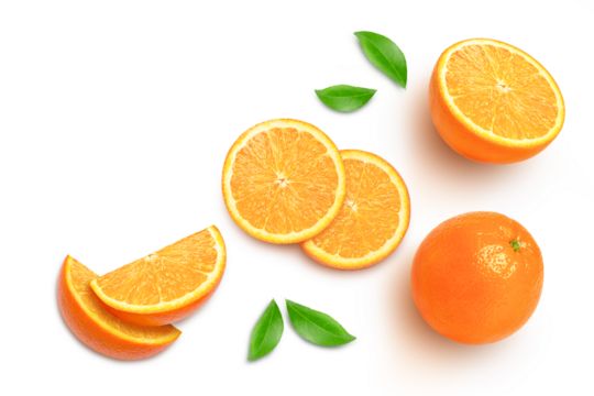 orange fruit isolated on white