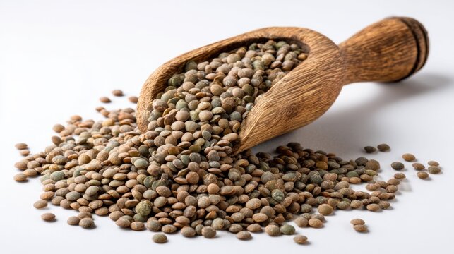 Harvesting green lentils kitchen food photography bright setting close-up culinary art