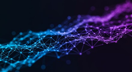 Stunning modern network design with vibrant blue and purple hues creates a dynamic tech feel now
