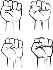 Fist Icon  Hand Symbol of Strength, Unity, and Empowerment in PNG  Vector