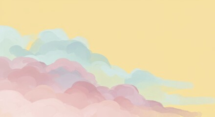 Fototapeta premium Dreamy pastel clouds painting a soft sky, perfect for calming backgrounds and dreamy designs