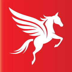 Horse Pegasus Logo Design Template
