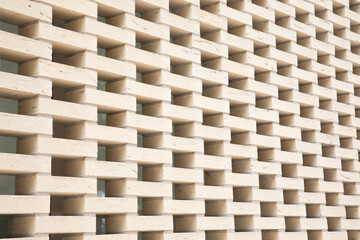 abstract white wall with bricks, no person,